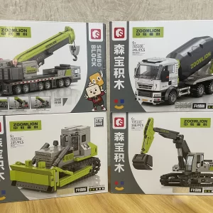 Jarní výprodej: Stavebnice Sembo, XXL set 4v1 stavebních strojů