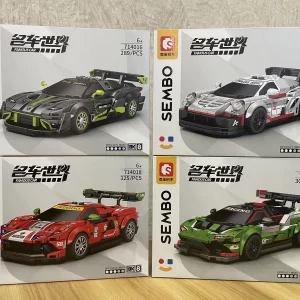 Jarní výprodej: Stavebnice Sembo, XXL Set 4v1: Závodní auta